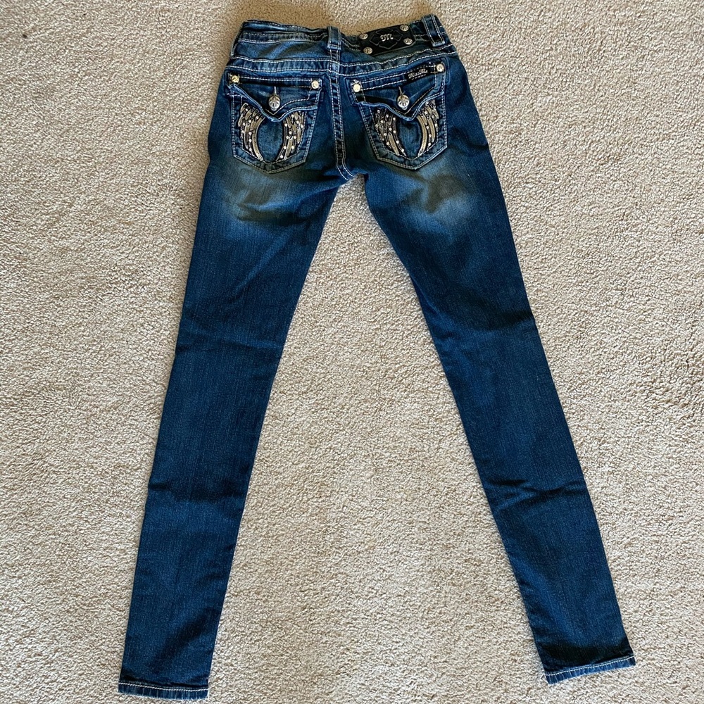 Miss Me Skinny Jeans Angel Wings - Picture 8 of 8